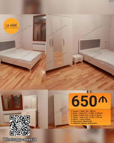 Minimalist yataq otağı dəsti – LA Mini Komplekt tərkibi: - Çarpayı: 1 lalafo.az -da Minimalist yataq otağı dəsti – LA Mini Komplekt tərkibi: - Çarpayı: 1