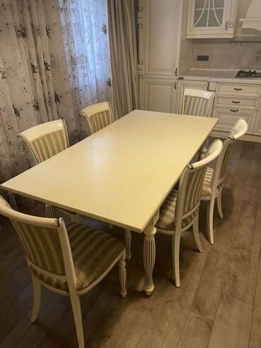 Qonaq otağı üçün, Açılmayan, Dördbucaq masa, 6 stul lalafo.az -da Qonaq otağı üçün, Açılmayan, Dördbucaq masa, 6 stul