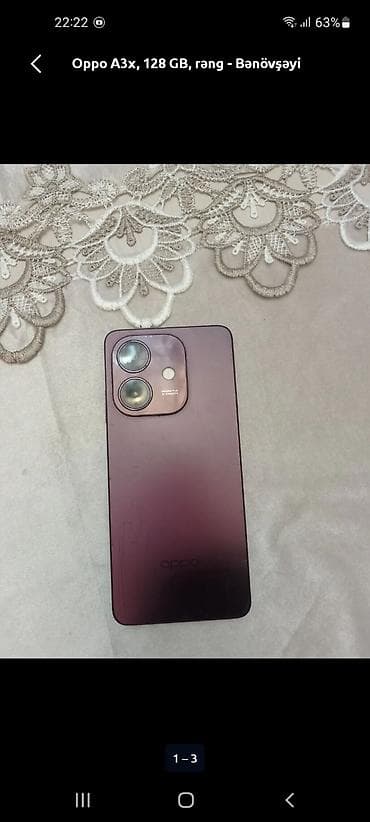 Oppo A3x, 128 GB, rəng - Bənövşəyi lalafo.az -da Oppo A3x, 128 GB, rəng - Bənövşəyi