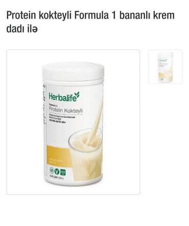 Herbalife qida və içki dəsti 1) Protein kokteyli Formula 1 – bananlı lalafo.az -da Herbalife qida və içki dəsti 1) Protein kokteyli Formula 1 – bananlı