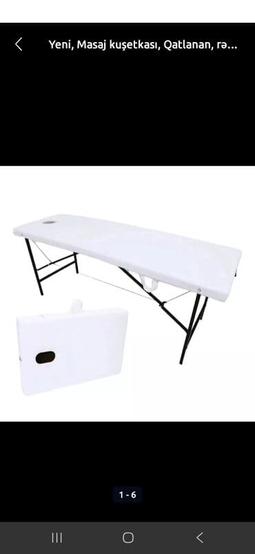 Masaj kuşetkası, Qatlanan, rəng - Ağ lalafo.az -da Masaj kuşetkası, Qatlanan, rəng - Ağ