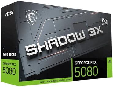 Videokart MSI GeForce RTX 5080, 16 GB, Yeni lalafo.az -da Videokart MSI GeForce RTX 5080, 16 GB, Yeni