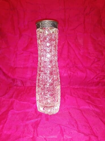 Антикварная ваза для цветов. Серебряным ободком. В идеальном lalafo.az -da Антикварная ваза для цветов. Серебряным ободком. В идеальном