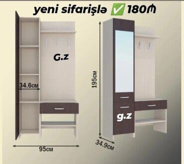 Açılan, 1 qapı Düz dolab, Dəhliz dolabı lalafo.az -da Açılan, 1 qapı Düz dolab, Dəhliz dolabı