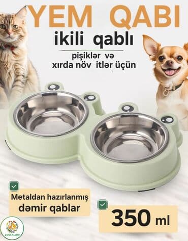 Yem qabı ikigözlü (pişik və it üçün) Pişik və itləriniz üçün adi yox lalafo.az -da Yem qabı ikigözlü (pişik və it üçün) Pişik və itləriniz üçün adi yox