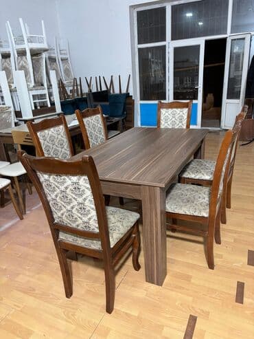 Qonaq otağı üçün, İşlənmiş, Açılmayan, Dördbucaq masa, 6 stul lalafo.az -da Qonaq otağı üçün, İşlənmiş, Açılmayan, Dördbucaq masa, 6 stul