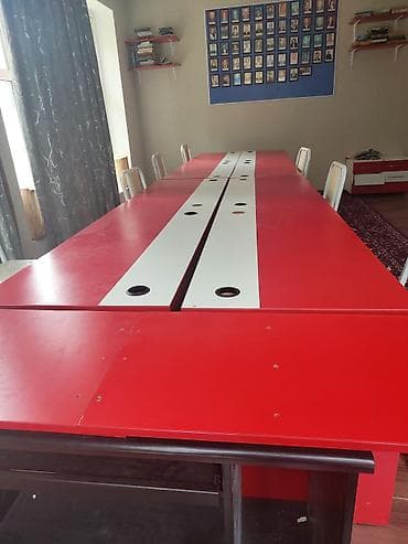 Ofis mebelləri dəsti Uzun modul konstruksiya, qırmızı-ağ üst səth lalafo.az -da Ofis mebelləri dəsti Uzun modul konstruksiya, qırmızı-ağ üst səth