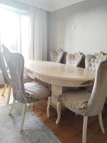 Qonaq otağı üçün, Yeni, Açılan, Oval masa, 6 stul lalafo.az -da Qonaq otağı üçün, Yeni, Açılan, Oval masa, 6 stul