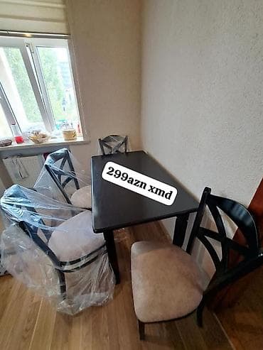 Mətbəx/qonaq otağı üçün masa və 4 ədəd stul dəsti. - Masa: düzbucaqlı lalafo.az -da Mətbəx/qonaq otağı üçün masa və 4 ədəd stul dəsti. - Masa: düzbucaqlı