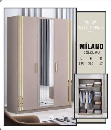 Yeni, 3 qapılı Düz dolab, Qarderob, paltar dolabı lalafo.az -da Yeni, 3 qapılı Düz dolab, Qarderob, paltar dolabı