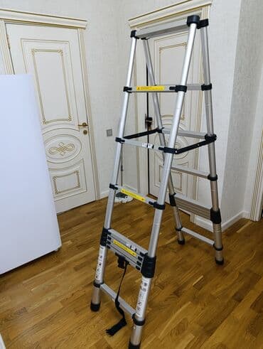 demir nerdivan: Teleskopik paslanmaz polad nərdivan – A-tipli (iki tərəfli) lalafo.az -da — 3 demir nerdivan: Teleskopik paslanmaz polad nərdivan – A-tipli (iki tərəfli) — 3