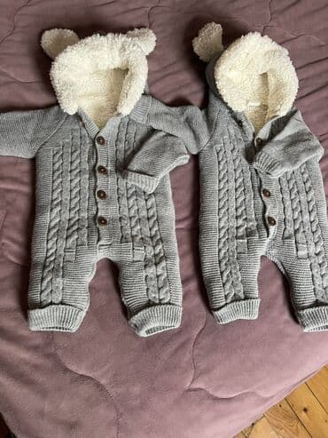 Boz rəngli toxunma körpə kombinezonu – qulaqlı kapüşonlu, içi yumşaq lalafo.az -da Boz rəngli toxunma körpə kombinezonu – qulaqlı kapüşonlu, içi yumşaq