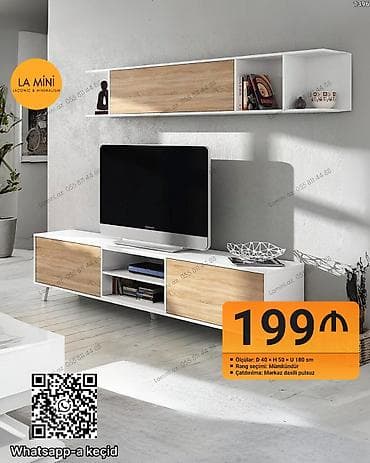 Minimalist TV stendi və asma rəf dəsti – LA MİNİ dizayn - Ölçülər: D lalafo.az -da Minimalist TV stendi və asma rəf dəsti – LA MİNİ dizayn - Ölçülər: D
