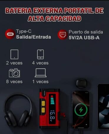 Batıq çıxaran alət: Avtomobil akkumulyatoru üçün portativ start-verici (Jump Starter) lalafo.az -da — 5 Batıq çıxaran alət: Avtomobil akkumulyatoru üçün portativ start-verici (Jump Starter) — 5