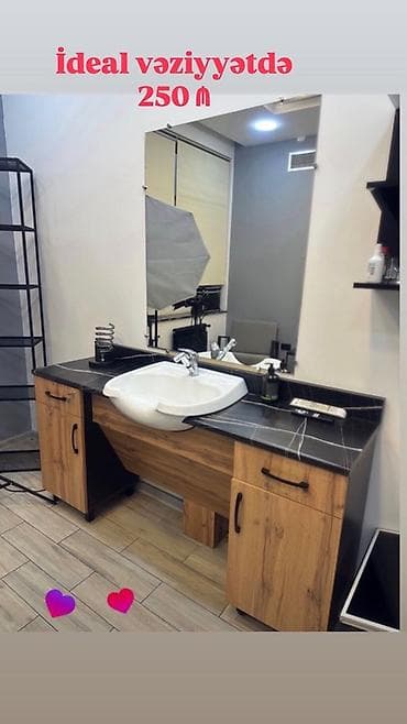 Salon üçün lavabo ilə işləmə masası – ikinci əl ideal vəziyyətdə - lalafo.az -da Salon üçün lavabo ilə işləmə masası – ikinci əl ideal vəziyyətdə -