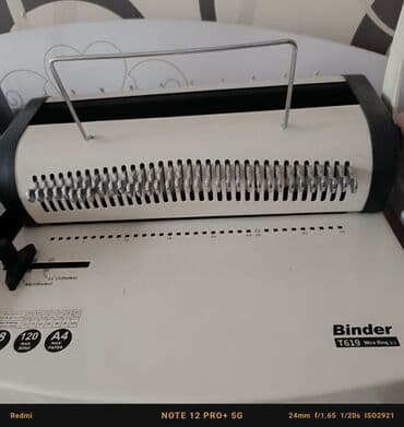 Упаковочные аппараты: Binder T619 Wire Ring 3:1 spirallaşdırma aparatı - Kağız formatı: A4 at lalafo.az — 1 Упаковочные аппараты: Binder T619 Wire Ring 3:1 spirallaşdırma aparatı - Kağız formatı: A4 — 1