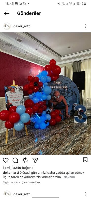 Uşaq tədbirləri üçün Spiderman mövzulu dekor xidməti. - Konsept lalafo.az -da Uşaq tədbirləri üçün Spiderman mövzulu dekor xidməti. - Konsept