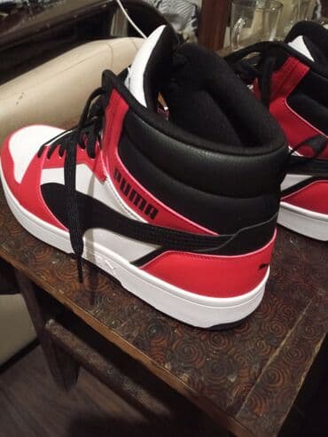 Кроссовки Puma Rebound V6 mid в рассцветке white - black -for all time lalafo.az -da Кроссовки Puma Rebound V6 mid в рассцветке white - black -for all time