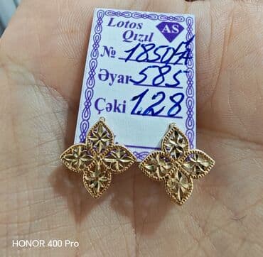 Dəstə daxildir: Sırğa, Sarı qızıl, 750 Əyar, 128 g lalafo.az -da Dəstə daxildir: Sırğa, Sarı qızıl, 750 Əyar, 128 g