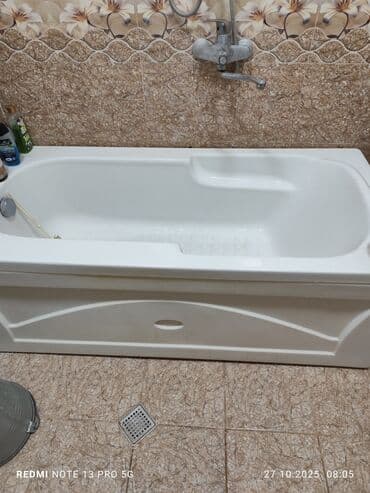 Akril vanna – klassik düz model - Rəng: ağ - Material: akril (isti lalafo.az -da Akril vanna – klassik düz model - Rəng: ağ - Material: akril (isti