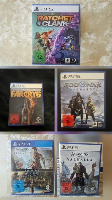 5 disk 6 oyun - 200 manat Playstation 5 oyunları Farcry Assassin's lalafo.az -da 5 disk 6 oyun - 200 manat Playstation 5 oyunları Farcry Assassin's