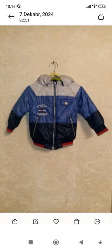 Uşaq üçün kapüşonlu qışlıq godəkcə - Rənglər: boz, mavi və tünd göy lalafo.az -da Uşaq üçün kapüşonlu qışlıq godəkcə - Rənglər: boz, mavi və tünd göy