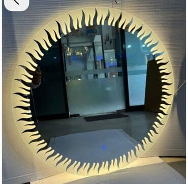 Güzgü Divar üçün, Dairə, Dekorativ, Arxa işıqlı lalafo.az -da Güzgü Divar üçün, Dairə, Dekorativ, Arxa işıqlı