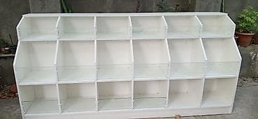 Mağaza üçün bölməli vitrin rəfi - Material: ağ rəngli laminat/MDFlam lalafo.az -da Mağaza üçün bölməli vitrin rəfi - Material: ağ rəngli laminat/MDFlam