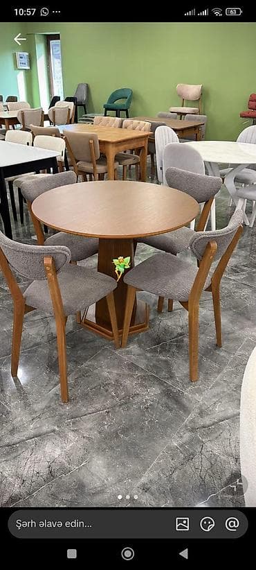 Mətbəx üçün, Yeni, Yumru masa, 4 stul lalafo.az -da Mətbəx üçün, Yeni, Yumru masa, 4 stul