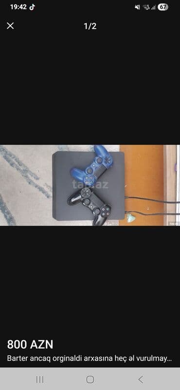 PlayStation 4 (PS4) konsolu və aksesu - PS4 Slim konsol (qara) - 2 lalafo.az -da PlayStation 4 (PS4) konsolu və aksesu - PS4 Slim konsol (qara) - 2