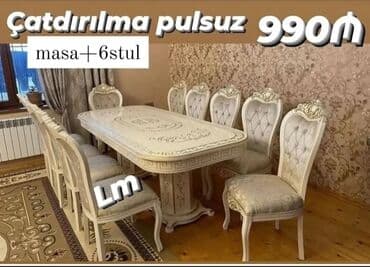 Qonaq otağı üçün, Yeni, Açılmayan, Oval masa, 6 stul lalafo.az -da Qonaq otağı üçün, Yeni, Açılmayan, Oval masa, 6 stul
