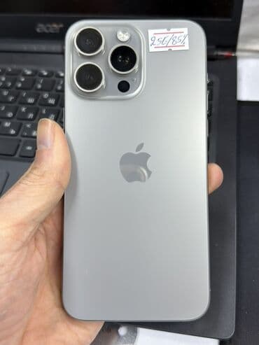 IPhone 15 Pro Max, 256 GB, Gümüşü, Face ID lalafo.az -da IPhone 15 Pro Max, 256 GB, Gümüşü, Face ID