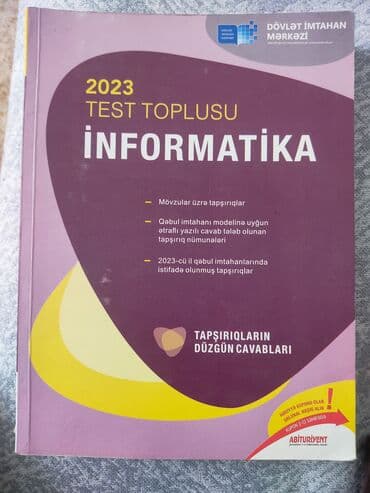 Məhsul: “İnformatika – 2023 Test Toplusu” (Dövlət İmtahan Mərkəzi) lalafo.az -da Məhsul: “İnformatika – 2023 Test Toplusu” (Dövlət İmtahan Mərkəzi)