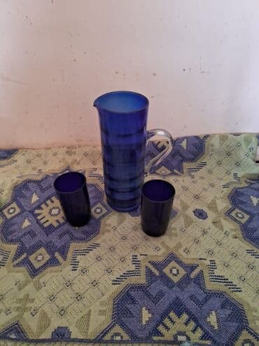 Набор новый старинный графин и два стакана lalafo.az -da Набор новый старинный графин и два стакана