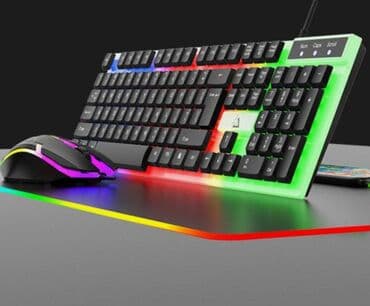 RGB işıqlı oyun klaviaturası + siçan + LED kənarlı mousepad seti - lalafo.az -da RGB işıqlı oyun klaviaturası + siçan + LED kənarlı mousepad seti -