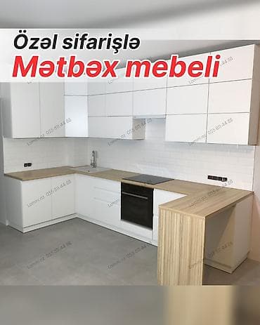 Özəl sifarişlə hazırlanmış müasir mətbəx mebeli - L formalı dizayn at lalafo.az Özəl sifarişlə hazırlanmış müasir mətbəx mebeli - L formalı dizayn
