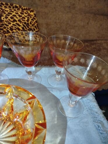 Rümkalar, rəng - Narıncı, Xrustal, 6 ədədli dəst, Polşa lalafo.az -da Rümkalar, rəng - Narıncı, Xrustal, 6 ədədli dəst, Polşa