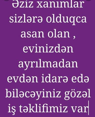 Köməkçi, Qadın, Təcrübəsiz, Dəyişən qrafik lalafo.az -da Köməkçi, Qadın, Təcrübəsiz, Dəyişən qrafik