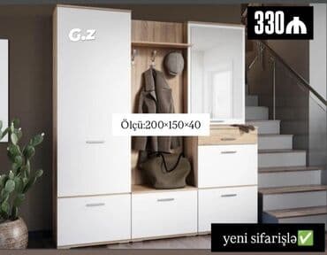 Qonaq/dəhliz üçün funksional giriş dolabı dəsti. Xüsusiyyətlər: - lalafo.az -da Qonaq/dəhliz üçün funksional giriş dolabı dəsti. Xüsusiyyətlər: -