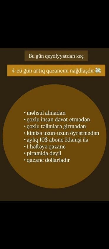 Onlayn gəlir platforması – abonelik əsaslı sistem Xüsusiyyətlər: - lalafo.az -da Onlayn gəlir platforması – abonelik əsaslı sistem Xüsusiyyətlər: -