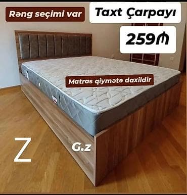 Yeni, İkinəfərlik çarpayı, Bazasız, Matras ilə, Siyirməsiz lalafo.az -da Yeni, İkinəfərlik çarpayı, Bazasız, Matras ilə, Siyirməsiz