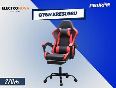Oyun Kreslosu – Yüksək Komfort & Rahatlıq ✔ Bel və boyun yastığı ✔ lalafo.az -da Oyun Kreslosu – Yüksək Komfort & Rahatlıq ✔ Bel və boyun yastığı ✔