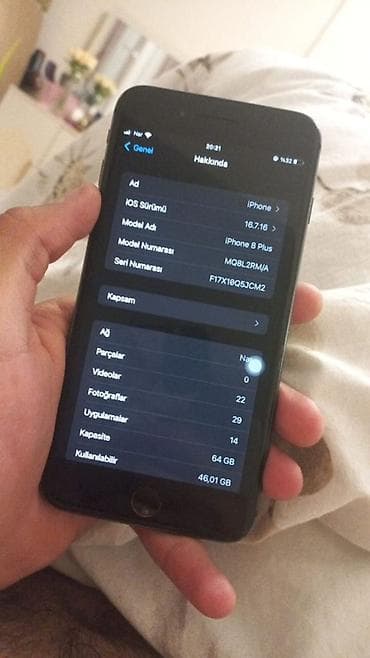IPhone 8 Plus, 64 GB, Qara, Simsiz şarj lalafo.az -da IPhone 8 Plus, 64 GB, Qara, Simsiz şarj