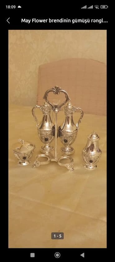 May Flower brendinin gümüşü rəngli süfrə dəsti - Klassik üslubda lalafo.az -da May Flower brendinin gümüşü rəngli süfrə dəsti - Klassik üslubda