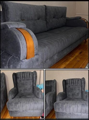 İşlənmiş, Divan, 2 kreslo, Bazalı, Açılan lalafo.az -da İşlənmiş, Divan, 2 kreslo, Bazalı, Açılan