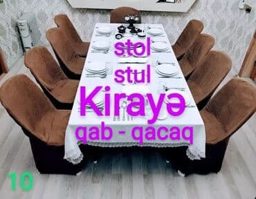 Oturacaqlar,stol stul kirayəsi. Ad günləri, nişan, xına, toy axşamı lalafo.az -da Oturacaqlar,stol stul kirayəsi. Ad günləri, nişan, xına, toy axşamı