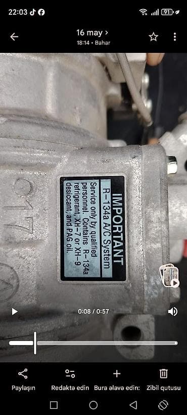 Avtomobil kondisioner kompressoru - Tip: R-134a A/C System üçün lalafo.az -da Avtomobil kondisioner kompressoru - Tip: R-134a A/C System üçün