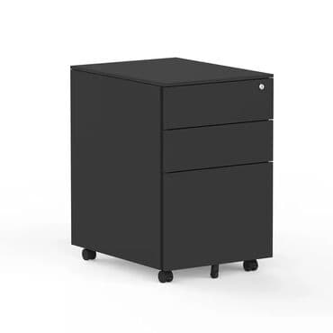 Ofis üçün qara rəngli mobil çekmece dolabı - Minimalist dizayn, mat lalafo.az -da Ofis üçün qara rəngli mobil çekmece dolabı - Minimalist dizayn, mat