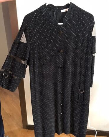 - Qara rəngli, xırda ağ nöqtəli uzun paltar - Düz kəsim, dizdən aşağı lalafo.az -da - Qara rəngli, xırda ağ nöqtəli uzun paltar - Düz kəsim, dizdən aşağı