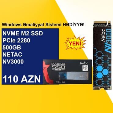 NVME M2 SSD 2280 “500GB Netac NV3000” ⭐NVME M2 SSD 2280 500GB Netac lalafo.az -da NVME M2 SSD 2280 “500GB Netac NV3000” ⭐NVME M2 SSD 2280 500GB Netac